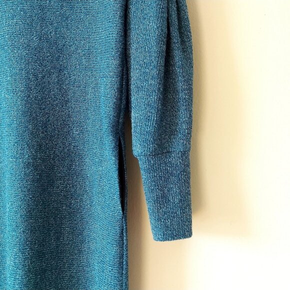 Dagg & Stacey Sweater Dress Size Small Mock Neck Darted Sleeve Knit Pockets - Picture 4 of 10